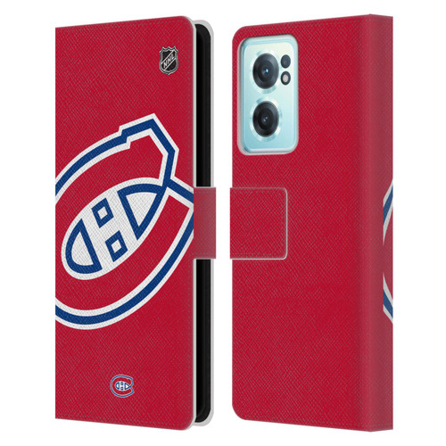 NHL Montreal Canadiens Oversized Leather Book Wallet Case Cover For OnePlus Nord CE 2 5G