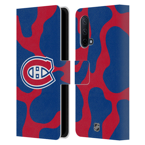 NHL Montreal Canadiens Cow Pattern Leather Book Wallet Case Cover For OnePlus Nord CE 5G