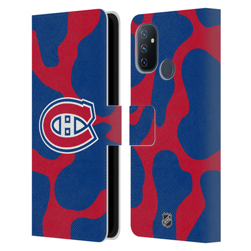 NHL Montreal Canadiens Cow Pattern Leather Book Wallet Case Cover For OnePlus Nord N100