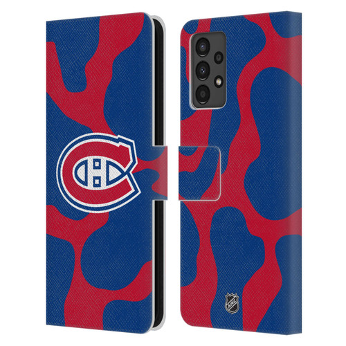 NHL Montreal Canadiens Cow Pattern Leather Book Wallet Case Cover For Samsung Galaxy A13 (2022)