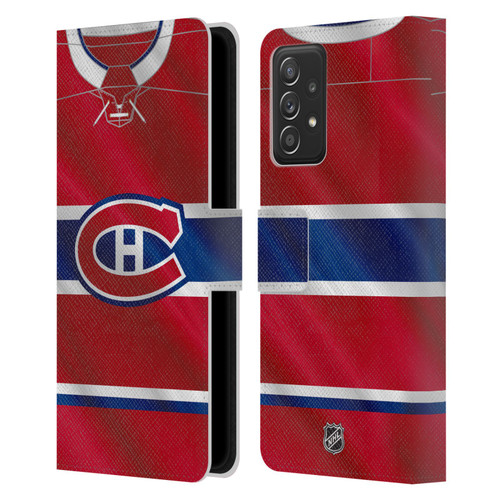 NHL Montreal Canadiens Jersey Leather Book Wallet Case Cover For Samsung Galaxy A53 5G (2022)