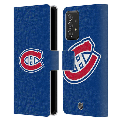 NHL Montreal Canadiens Plain Leather Book Wallet Case Cover For Samsung Galaxy A53 5G (2022)