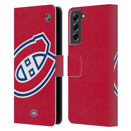 NHL Montreal Canadiens Oversized Leather Book Wallet Case Cover For Samsung Galaxy S21 FE 5G