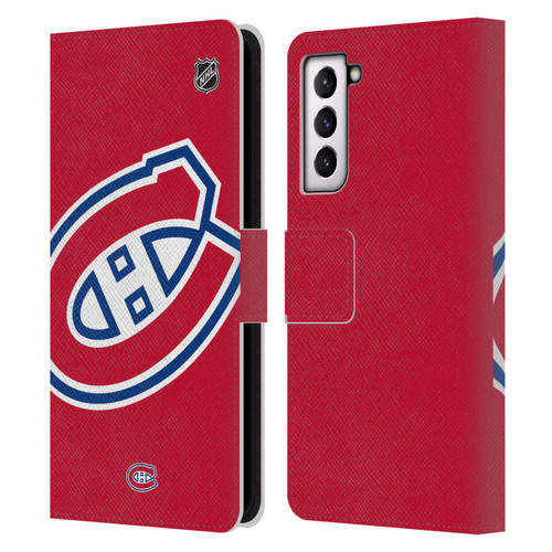 NHL Montreal Canadiens Oversized Leather Book Wallet Case Cover For Samsung Galaxy S21 5G