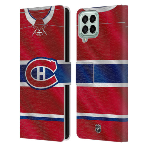 NHL Montreal Canadiens Jersey Leather Book Wallet Case Cover For Samsung Galaxy M53 (2022)