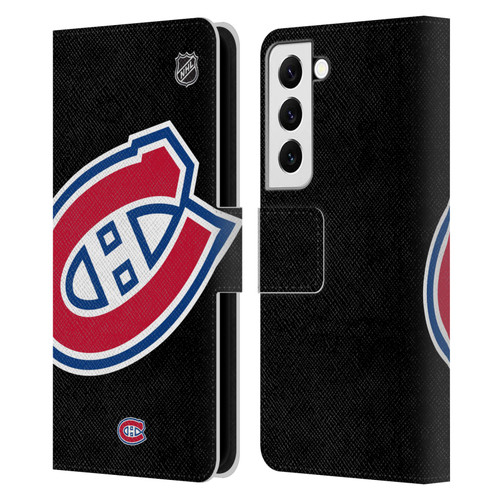 NHL Montreal Canadiens Oversized Leather Book Wallet Case Cover For Samsung Galaxy S22 5G