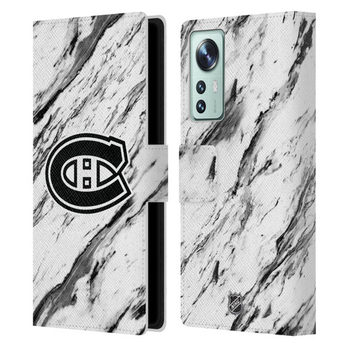 NHL Montreal Canadiens Marble Leather Book Wallet Case Cover For Xiaomi 12