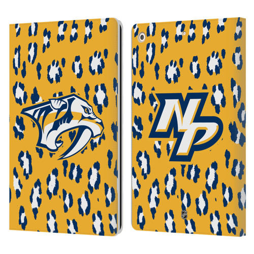 NHL Nashville Predators Leopard Patten Leather Book Wallet Case Cover For Apple iPad 10.2 2019/2020/2021
