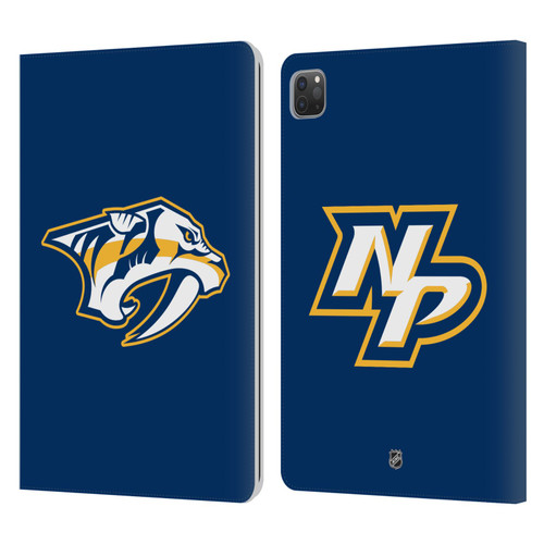 NHL Nashville Predators Plain Leather Book Wallet Case Cover For Apple iPad Pro 11 2020 / 2021 / 2022