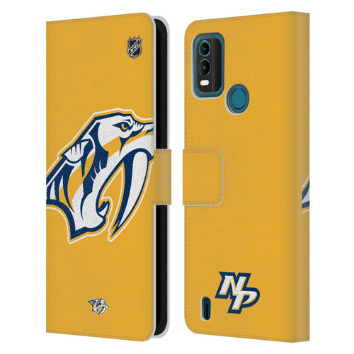 NHL Nashville Predators Oversized Leather Book Wallet Case Cover For Nokia G11 Plus