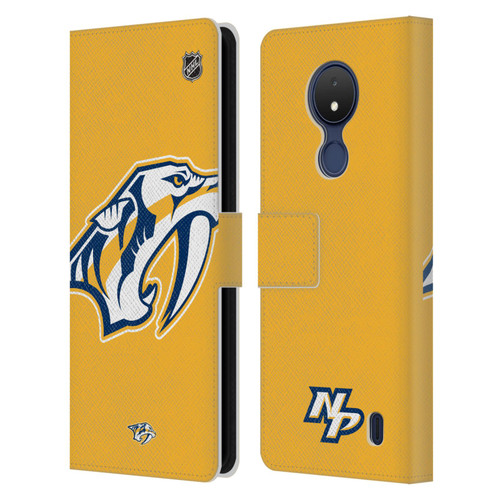 NHL Nashville Predators Oversized Leather Book Wallet Case Cover For Nokia C21