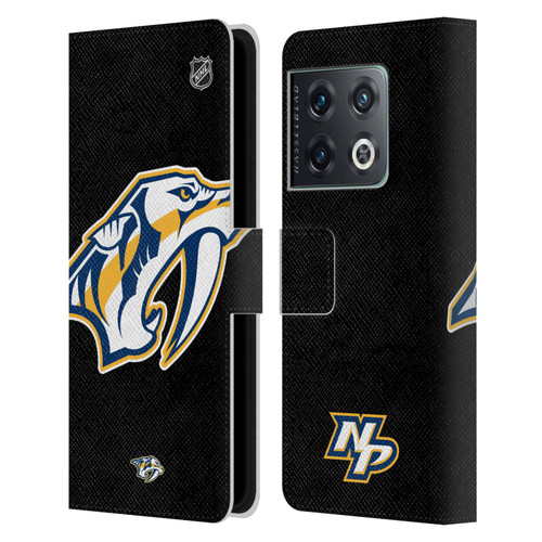 NHL Nashville Predators Oversized Leather Book Wallet Case Cover For OnePlus 10 Pro