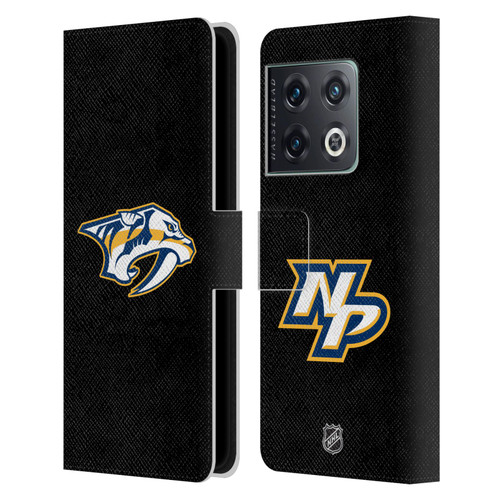 NHL Nashville Predators Plain Leather Book Wallet Case Cover For OnePlus 10 Pro