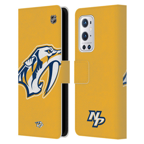 NHL Nashville Predators Oversized Leather Book Wallet Case Cover For OnePlus 9 Pro