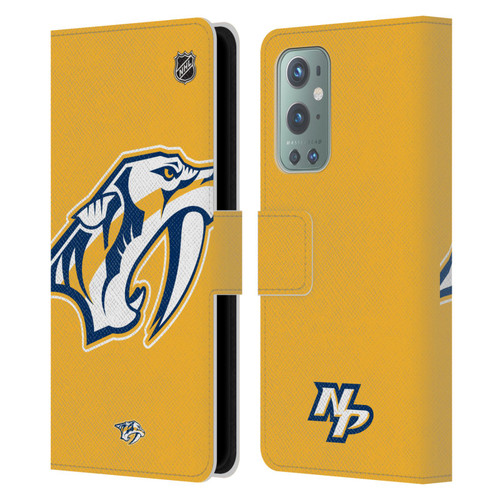 NHL Nashville Predators Oversized Leather Book Wallet Case Cover For OnePlus 9
