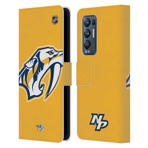 NHL Nashville Predators Oversized Leather Book Wallet Case Cover For OPPO Find X3 Neo / Reno5 Pro+ 5G