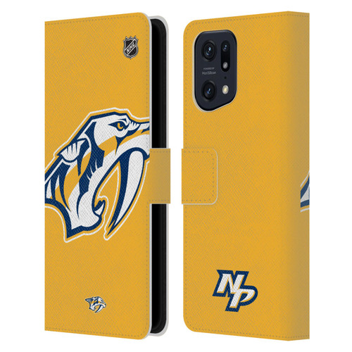 NHL Nashville Predators Oversized Leather Book Wallet Case Cover For OPPO Find X5