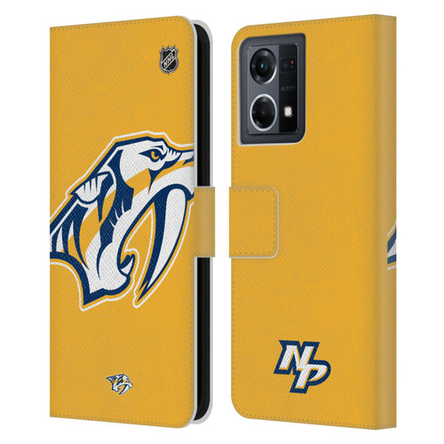 NHL Nashville Predators Oversized Leather Book Wallet Case Cover For OPPO Reno8 4G