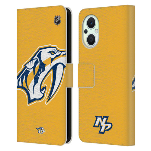 NHL Nashville Predators Oversized Leather Book Wallet Case Cover For OPPO Reno8 Lite