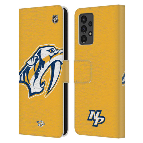 NHL Nashville Predators Oversized Leather Book Wallet Case Cover For Samsung Galaxy A13 (2022)