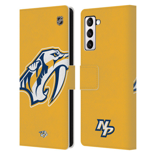 NHL Nashville Predators Oversized Leather Book Wallet Case Cover For Samsung Galaxy S21+ 5G