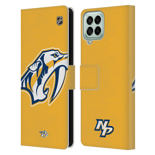 NHL Nashville Predators Oversized Leather Book Wallet Case Cover For Samsung Galaxy M33 (2022)