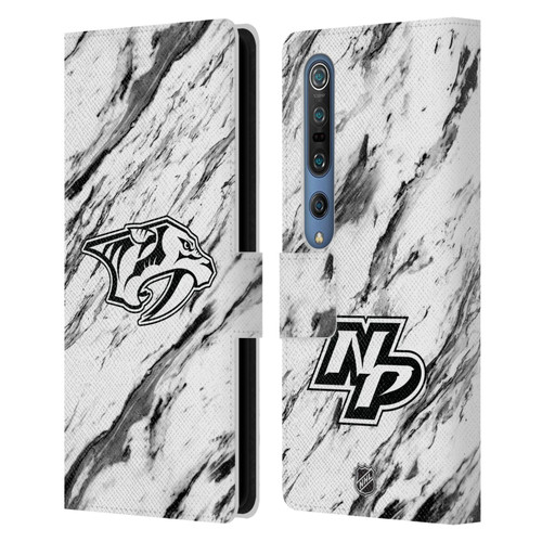 NHL Nashville Predators Marble Leather Book Wallet Case Cover For Xiaomi Mi 10 5G / Mi 10 Pro 5G