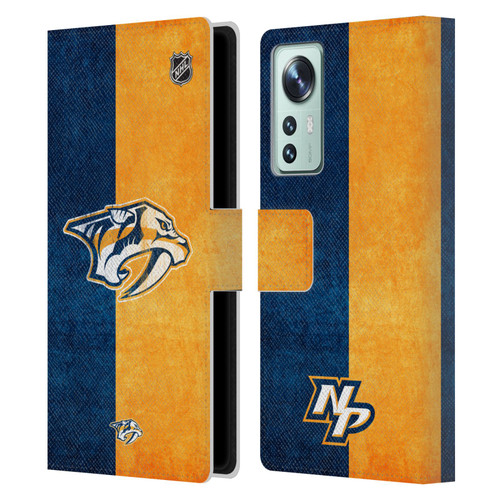 NHL Nashville Predators Half Distressed Leather Book Wallet Case Cover For Xiaomi 12