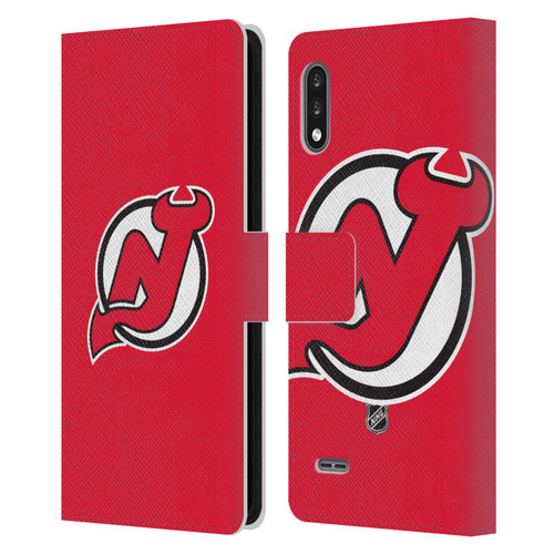 NHL New Jersey Devils Plain Leather Book Wallet Case Cover For LG K22