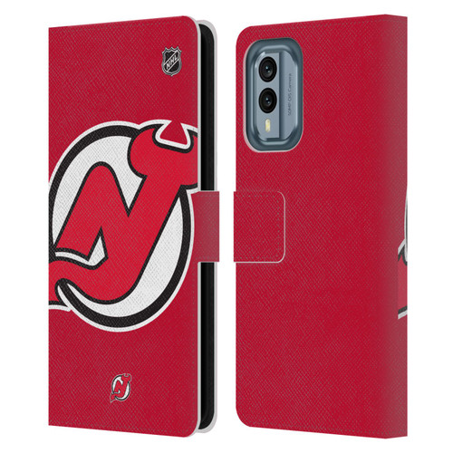 NHL New Jersey Devils Oversized Leather Book Wallet Case Cover For Nokia X30