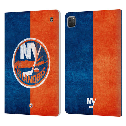 NHL New York Islanders Half Distressed Leather Book Wallet Case Cover For Apple iPad Pro 11 2020 / 2021 / 2022