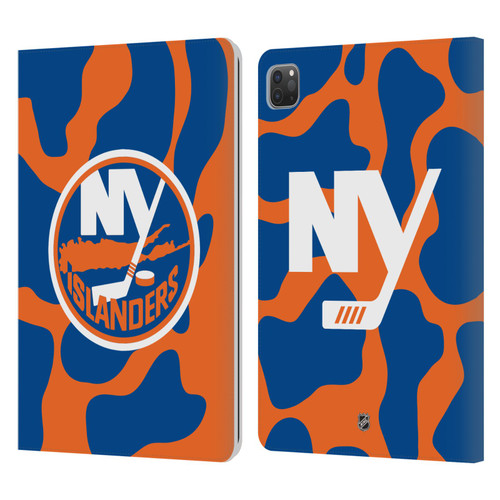 NHL New York Islanders Cow Pattern Leather Book Wallet Case Cover For Apple iPad Pro 11 2020 / 2021 / 2022