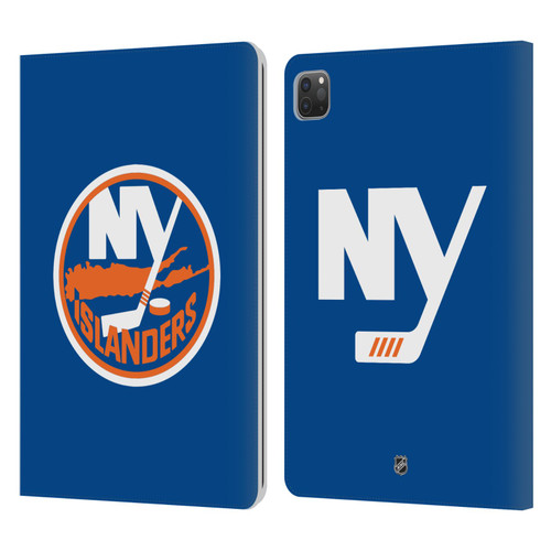 NHL New York Islanders Plain Leather Book Wallet Case Cover For Apple iPad Pro 11 2020 / 2021 / 2022
