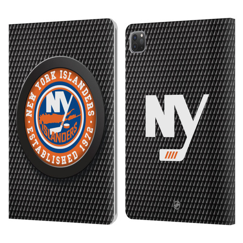 NHL New York Islanders Puck Texture Leather Book Wallet Case Cover For Apple iPad Pro 11 2020 / 2021 / 2022