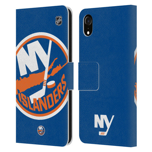 NHL New York Islanders Oversized Leather Book Wallet Case Cover For Apple iPhone XR