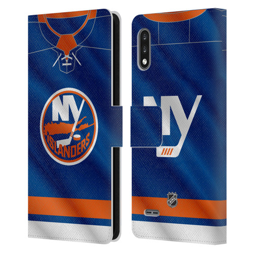 NHL New York Islanders Jersey Leather Book Wallet Case Cover For LG K22