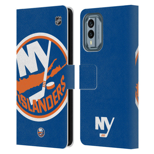 NHL New York Islanders Oversized Leather Book Wallet Case Cover For Nokia X30