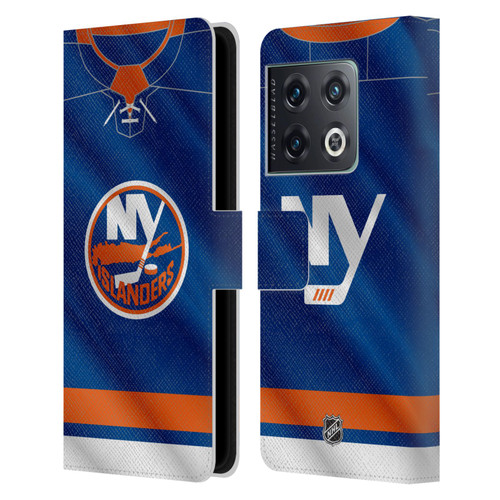 NHL New York Islanders Jersey Leather Book Wallet Case Cover For OnePlus 10 Pro