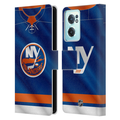 NHL New York Islanders Jersey Leather Book Wallet Case Cover For OnePlus Nord CE 2 5G