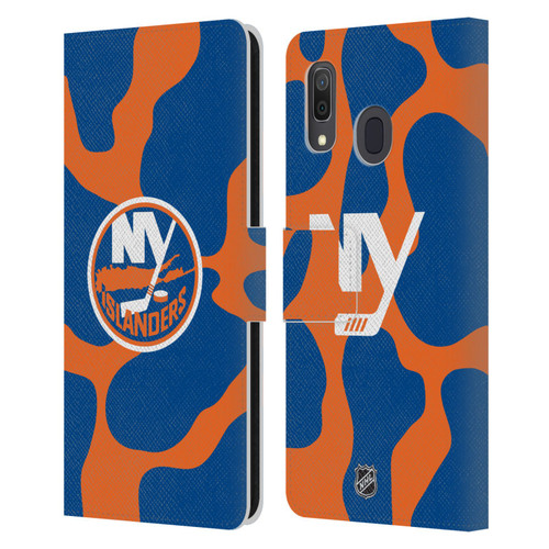 NHL New York Islanders Cow Pattern Leather Book Wallet Case Cover For Samsung Galaxy A33 5G (2022)