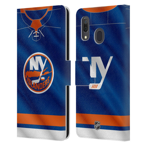 NHL New York Islanders Jersey Leather Book Wallet Case Cover For Samsung Galaxy A33 5G (2022)