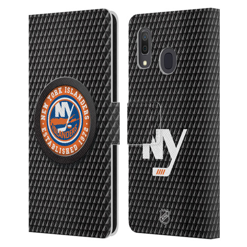 NHL New York Islanders Puck Texture Leather Book Wallet Case Cover For Samsung Galaxy A33 5G (2022)