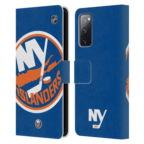 NHL New York Islanders Oversized Leather Book Wallet Case Cover For Samsung Galaxy S20 FE / 5G