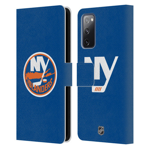 NHL New York Islanders Plain Leather Book Wallet Case Cover For Samsung Galaxy S20 FE / 5G