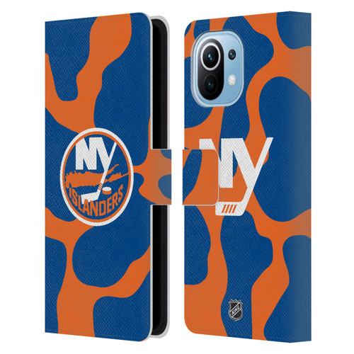 NHL New York Islanders Cow Pattern Leather Book Wallet Case Cover For Xiaomi Mi 11