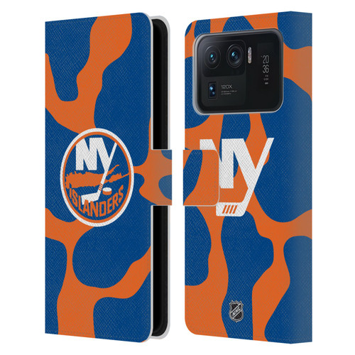 NHL New York Islanders Cow Pattern Leather Book Wallet Case Cover For Xiaomi Mi 11 Ultra