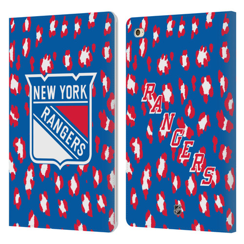 NHL New York Rangers Leopard Patten Leather Book Wallet Case Cover For Apple iPad mini 4