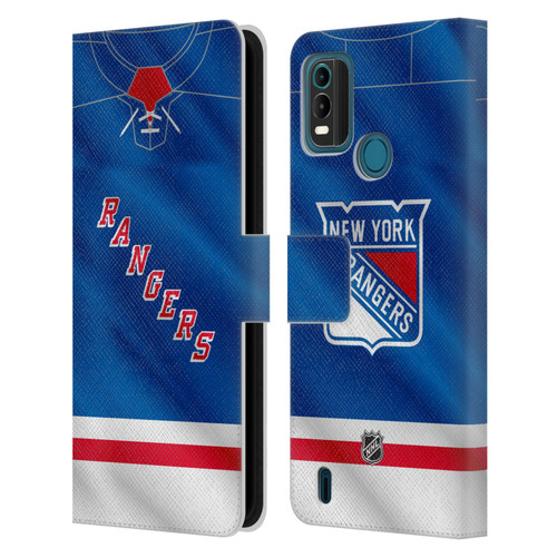 NHL New York Rangers Jersey Leather Book Wallet Case Cover For Nokia G11 Plus