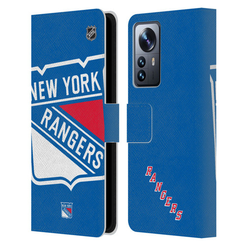 NHL New York Rangers Oversized Leather Book Wallet Case Cover For Xiaomi 12 Pro