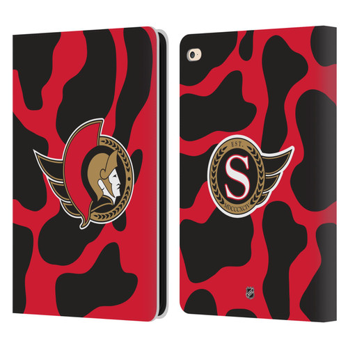 NHL Ottawa Senators Cow Pattern Leather Book Wallet Case Cover For Apple iPad Air 2 (2014)